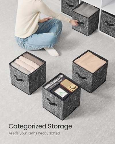 SONGMICS Storage Cubes, 11-Inch Foldable Closet Organizers - Image 4