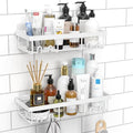 Moforoco Shower Caddy Shelf Organizer Rack, Self Adhesive Black Bathroom by MOFOROCO