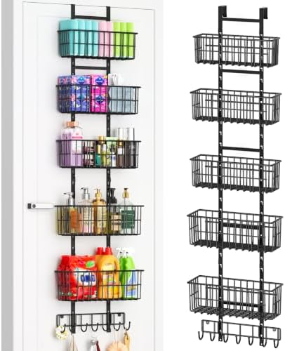 Hongtamoya Adjustable Over the Door Organizer, Metal Hanging Door Organizer by Hongtamoya