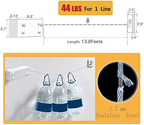 JOOM Retractable Clothesline Indoor, Dual 2 x 13.8 FT Clothes Lines - Image 6