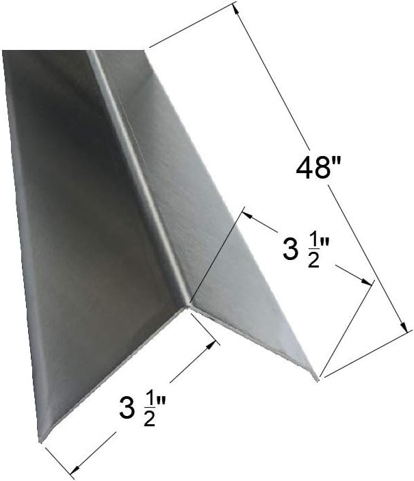 Brushed 304 Stainless Steel Corner Guards, 48" Wall Protectors, 20ga & 16ga, Available in 1/2" to 4", Multi-Pack Options (1, 2, 5, or 10) (5, 3 1/2 x 3 1/2, 16ga, with Hug Edges)