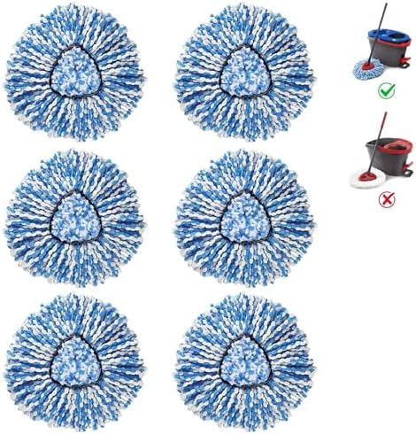 2-Tank Mop Heads Replacements for O-Ceda RinseClean Dual System, Microfiber by BonusLifeInc