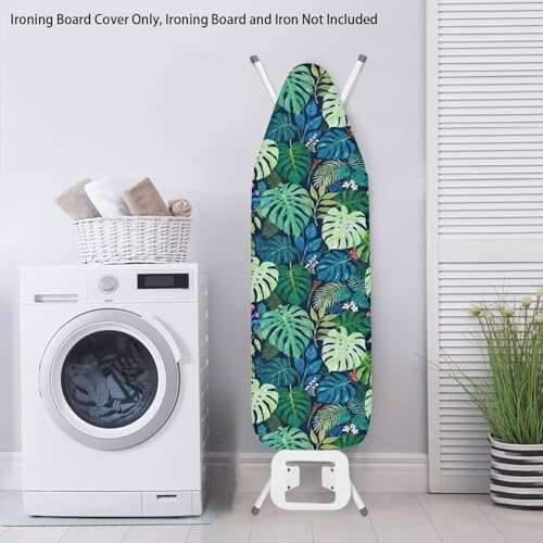 Green Palm Leaves Ironing Board Cover Cover Standard Size Soft Fabric Scorch - Image 3