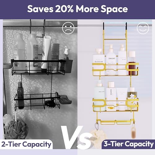 SWTYMIKI Over the Door Shower Caddy Hanging - Image 3