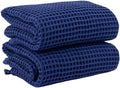 PÜSKÜL Natural 100% Turkish Cotton Waffle Bath Towels Set of 2, Extra-Large by P%C3%BCsk%C3%BClTextile