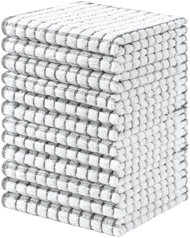 Homaxy 12 Pack Terry Kitchen Dish Cloths by Homaxy