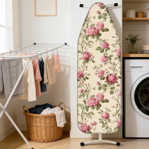 Nuxovilar Vintage Rose Cotton Ironing Board Cover 15x54 Fabric - Image 2