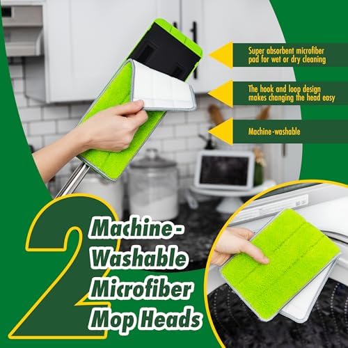 Libman Rinse 'n Wring Mop and Bucket System, 2 Microfiber Pads Included - Image 3