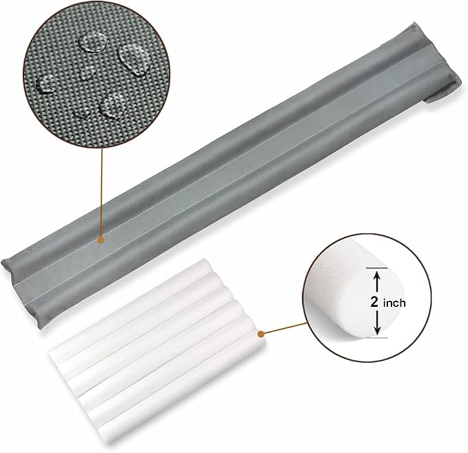 Waterproof Twin Door Draft Stopper Adjustable Size 30" to 36" Weather Stripping - Image 3