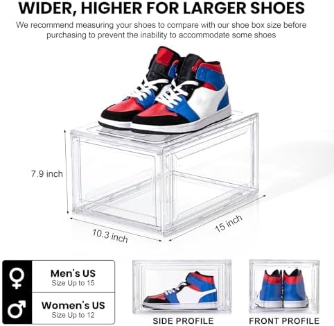 12 Pack Acrylic Shoe Boxes, Shoe Containers, Shoe Display Case, Sneaker Storage - Image 2