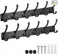 Wall Mount Coat Rack 2 Pack, Smooth Hook Edges, Screw Installation, Double by Dntorx