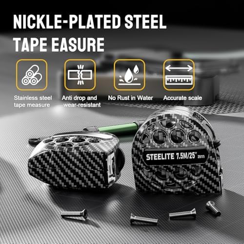 STEELITE Tape Measure 25'FT Stainless Steel Waterproof & Rustproof Retractable - Image 4