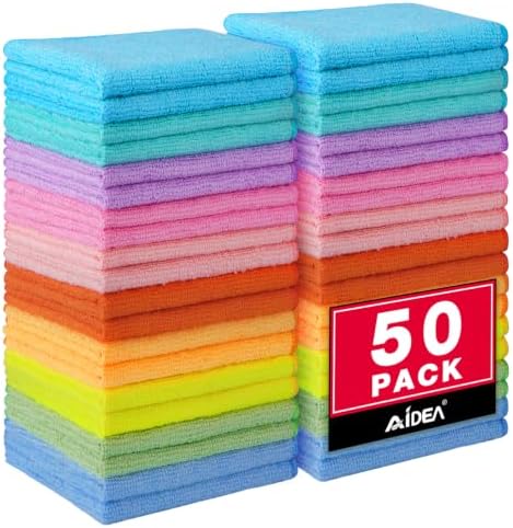 AIDEA Microfiber Cleaning Cloth, Cleaning Rags, 11.5"×11.5" by AIDEAHOME