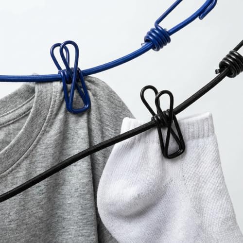 2 Pack Travel Clothesline with 24 Clips, Portable Windproof Laundry Line - Image 5