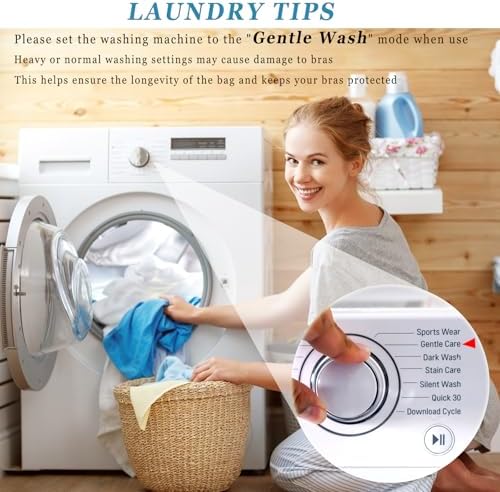 2 Pack Large Bra Laundry Bags for Washing Machine, Lingerie Bag for Washing - Image 4