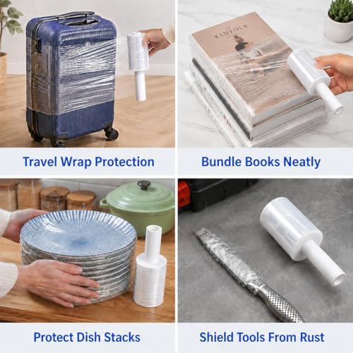 Polysells 2 Pack 5" x 1200ft MIni Roll Stretch Film - Image 6