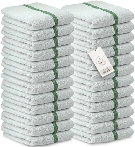 Bar Mop Towels Pack of 24 – Bulk Terry Cleaning Rags 16"x19" – Absorbent by ASTILTEXCottonTowels