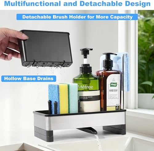 Sponge Holder for Kitchen Sink Caddy Organizer, Dish Brush Holder - Image 5