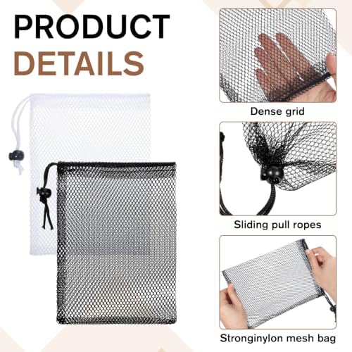 8Pcs 7.8x5.9In Mesh Drawstring Bag, Small Drawstring Bags - Image 6