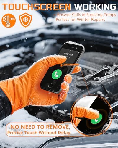 wcy 9 Mil Heavy Duty Mechanic Disposable Nitrile Gloves - Image 6