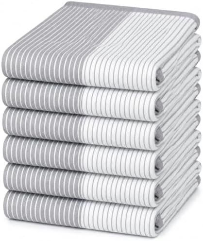 Premium Kitchen Towels 6 Pack 100% Cotton by BumbleTowels