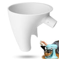 Flour Funnel for Kitchen Aid Mixer, Stand Mixer Attachment, Easy Pour No-Mess Attachment, Anti-Splash Accessory, Durable Dishwasher-Safe Baking Tool (White)