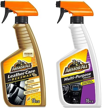Armor All Car Leather Cleaner Spray, 16 Oz + Multi Purpose Cleaner, Car Cleaner by ArmorAll