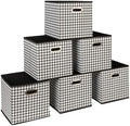 Household Essentials Foldable Fabric Storage Cubes 6-Pack – 11x11x11 Stackable by HouseholdEssentials