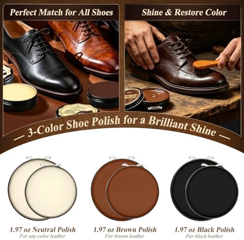 Cruzix Leather Shoe Polish Kit- Shoe Shine Gift - Image 4