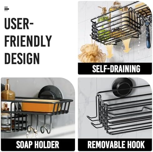 LEVERLOC Shower Caddy Suction Cup, Suction Caddy - Image 4