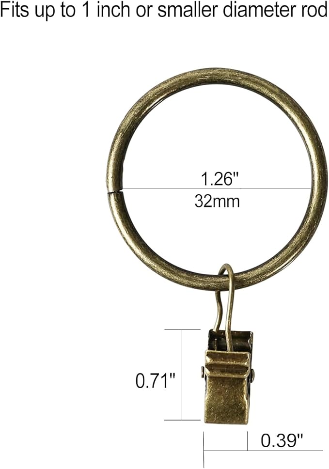 Lansian 44 Pack Curtain Rings - Image 3
