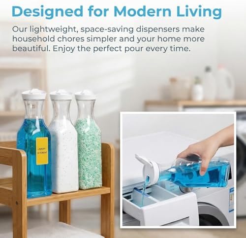 Goaste 4 Pack Laundry Detergent Dispenser, 54oz Laundry Soap Dispenser Bottle - Image 6