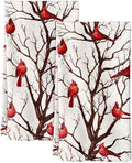 Miss Adola 2 Pack 150GSM Flour Sack Kitchen Towels, Winter Bird by MissAdola