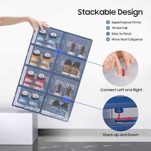 eWonLife Large Shoe Organizer Storage Box - Image 4