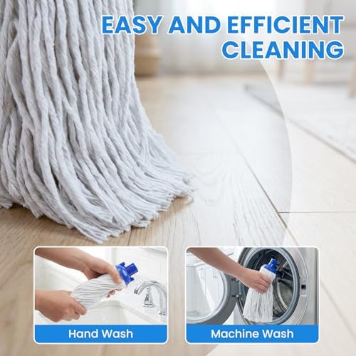 Indoor Mop for Floor Cleaning, Lightweight Cotton Mop - Image 5