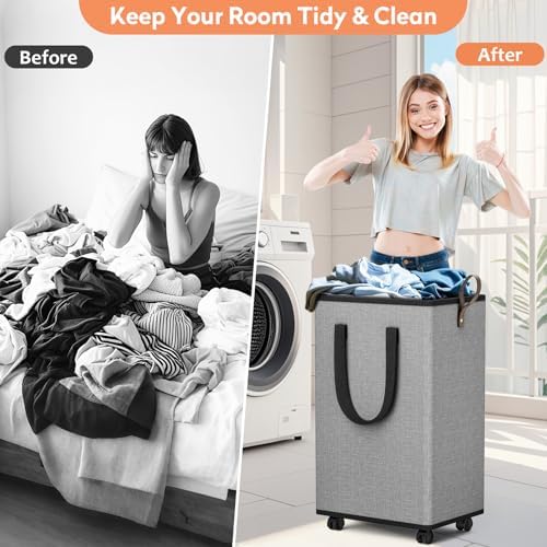 SpaceTrove Rolling Laundry Basket - Image 4