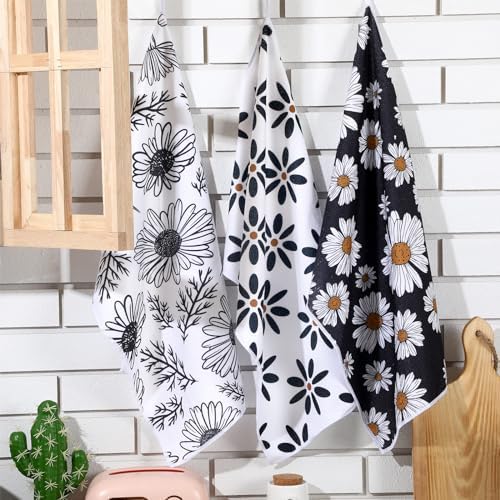 Sunnyray 6 Pcs Kitchen Towels Dish Cloths Nature Modern Absorbent Hand Tea Wash - Image 2
