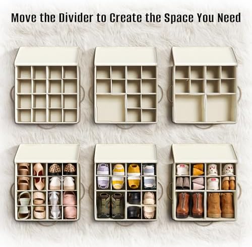 Shoe Organizer, Rect Dividers for Wide Shoes & Boots, 2 Pack - Image 2