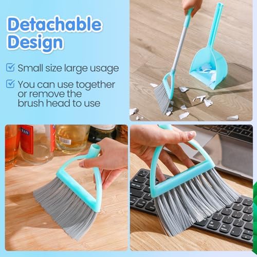 Roshtia 4 Pcs Mini Broom and Dustpan Set - Image 3