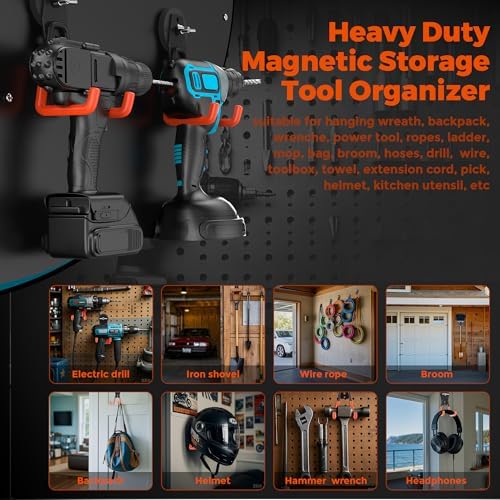 4 Pcs Large Strong Magnetic Hooks Heavy Duty Garage Big Magnet Hooks Extra - Image 4