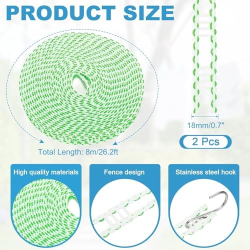 uxcell 2 Pcs Portable Travel Clothesline, 26.2ft Clothes Line Outdoors Travel - Image 2