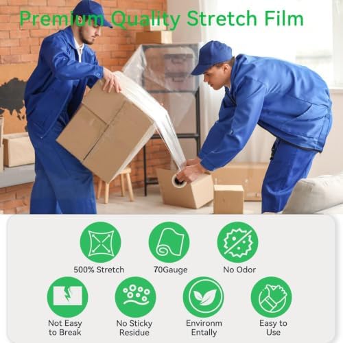 20in Stretch Wrap Roll, Heavy Duty 1500ft Shrink Wrap, Pallet Wrap 4 Pack - Image 5