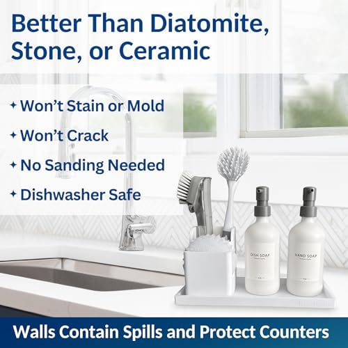 Spacewiser Silicone Countertop & Vanity Bathroom Tray – 2 PC 11.7" - Image 5