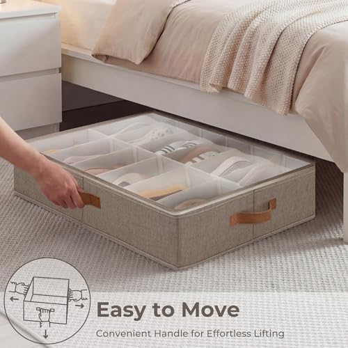 StorageWorks 2-Pack 24-Pair Under bed Shoe Storage Organizer - Image 6