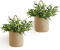 Dahey 2Pcs Woven Hanging Wall Basket 5.5"W×6.2"H by Dahey