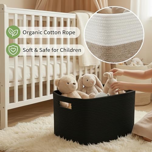 JMvicyroam 65L Large Woven Cotton Rope Blanket Basket - Image 4