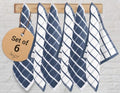 Urban Villa Kitchen Towels Cotton Dish Towels 12”x12” Blue White by CottonTrends