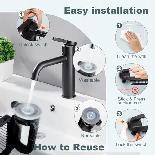 JOTPE Expandable Shower Caddy, No-Drill Suction Shower Shelf - Image 6