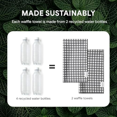 RECYCO Waffle Kitchen Towel Set of 2 - Image 5