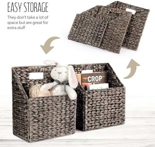 Wicker Hanging Storage Basket, Water Hyacinth Baskets, Wall Decor Hyacinth - Image 2